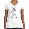 Women's Fine Jersey V-Neck Tee Thumbnail