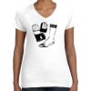 Women's Fine Jersey V-Neck Tee Thumbnail