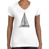 Women's Fine Jersey V-Neck Tee Thumbnail