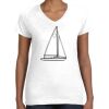 Women's Fine Jersey V-Neck Tee Thumbnail