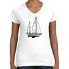 Women's Fine Jersey V-Neck Tee Thumbnail