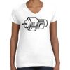 Women's Fine Jersey V-Neck Tee Thumbnail