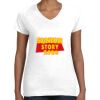 Women's Fine Jersey V-Neck Tee Thumbnail