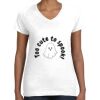 Women's Fine Jersey V-Neck Tee Thumbnail