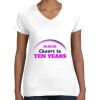 Women's Fine Jersey V-Neck Tee Thumbnail