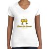 Women's Fine Jersey V-Neck Tee Thumbnail
