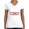 Women's Fine Jersey V-Neck Tee Thumbnail