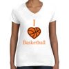 Women's Fine Jersey V-Neck Tee Thumbnail
