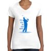 Women's Fine Jersey V-Neck Tee Thumbnail