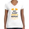 Women's Fine Jersey V-Neck Tee Thumbnail